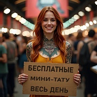 Приходи на Free Tattoo и забери свою уникальную татуировку бесплатно!